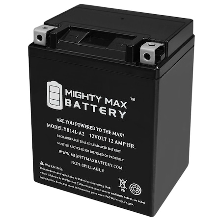 YB14L-A2 12V 12Ah Replacement Battery for Motorcycle, MotorBike